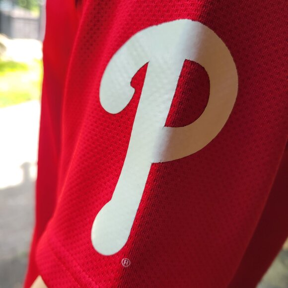 Philadelphia Phillies Youth Fit Button-Up Jersey – Unisex Style - Picture 4 of 7